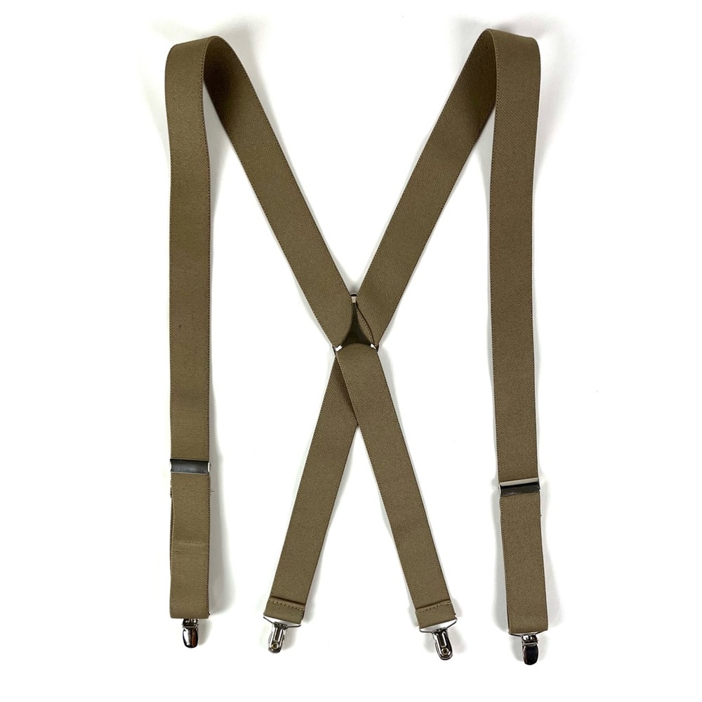 Express Khaki Brown Suspenders